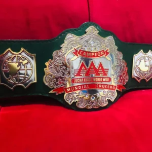AAA Lucha Libre championship belt for sale full view brass gold plated replica