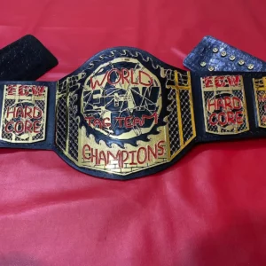 ECW World Tag Team Championship Belt WWE Hardcore Edition full view replica