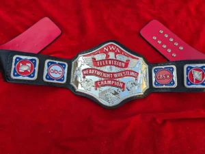 NWA World Television Championship Belt 24K Gold Full View