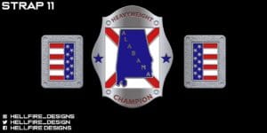 Alabama Championship Belt Center Plate Deep Blue Close View