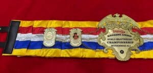 Muhammad Ali Ring Magazine Championship Belt custom side plates gold dual plate detail