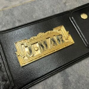 WCW United States Championship Belt snap fasteners buckle system detail close up
