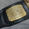 WCW championship belt side plates 4mm brass construction with gold finish detail