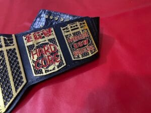 ECW World Tag Team Championship Belt WWE Hardcore Edition custom side plates detail
