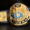 Professional gold plating finish on WWF Big Eagle Championship Belt plates