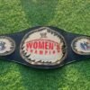 World Wrestling Women Championship Title Replica Belt with 4mm zinc plates, gold plating and genuine cowhide leather strap