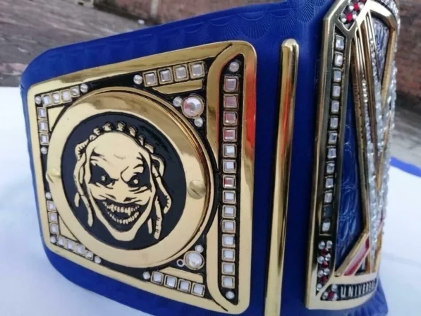 Bray wyatt title belt genuine leather strap with snap closure system adult size 46 inches