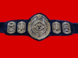 Lucha Underground championship belt replica full view brass plates gold plating
