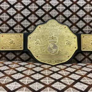 Big Gold Belt WCW WWE World Heavyweight Championship Replica 2mm Brass Rope Border