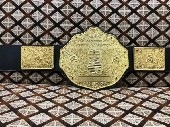 Big Gold Belt WCW WWE World Heavyweight Championship Replica 2mm Brass Rope Border