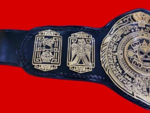 Lucha Underground championship belt replica custom side plates gold etching detail