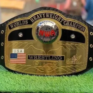 NWA Domed Globe World Heavyweight Championship Replica Belt 2mm Brass Gold Finish