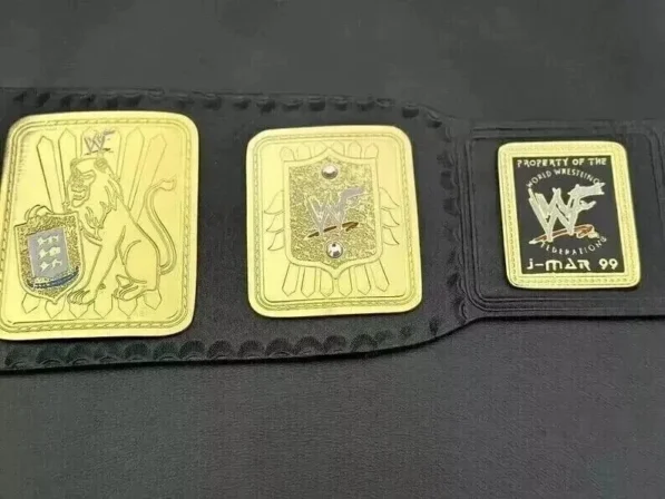 WWF attitude era big eagle CNC belt genuine leather strap snap closure 46 inch wrestling championship