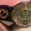 ROH World Championship Belt side view showing 2mm brass plate thickness detail