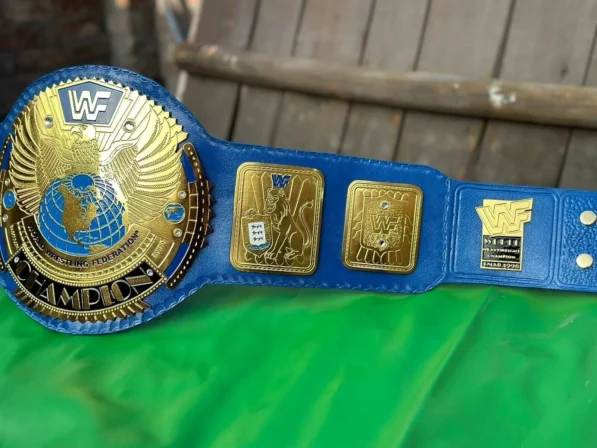 WWF attitude era big eagle belt genuine leather strap snap closure 46 inch wrestling championship title