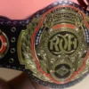 ROH World Championship Belt side view showing 2mm brass plate thickness detail