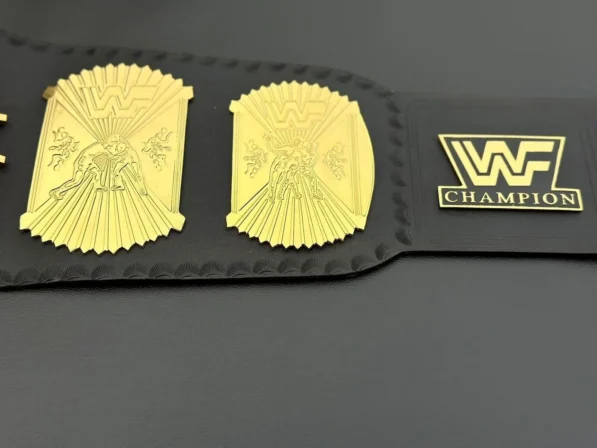 WWF winged eagle belt replica genuine leather strap snap closure 46 inch wrestling title