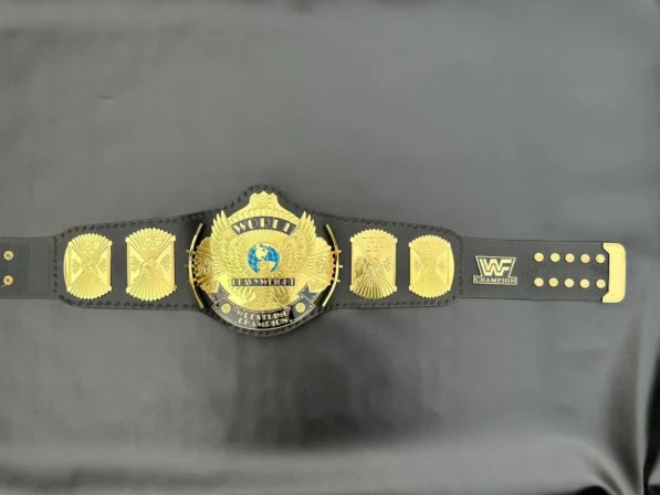 WWF winged eagle belt replica full display wrestling title adult size brass plates quality