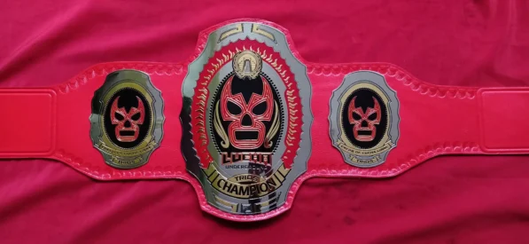 LUCHA UNDERGROUND TRIOS CHAMPION BELT 2MM BRASS DUAL PLATED
