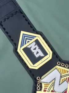 WWE NXT championship belt replica custom side plates with gold plating detail