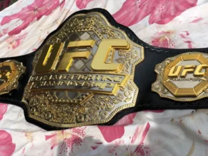 UFC Triple Stack Championship Belt Custom Side Plates CNC Etched Replica