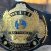 WWF winged eagle dual plated championship belt replica with 2mm brass plates and genuine leather strap