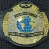 Premium 4mm zinc brass plates on wcw world heavyweight championship replica belt with authentic gold finish design