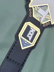 WWE NXT championship belt replica genuine cowhide leather strap with snap fasteners