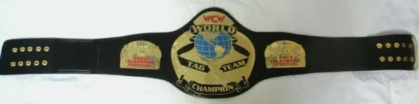 WCW world tag team championship belt full display wrestling replica adult size tag team championship belts