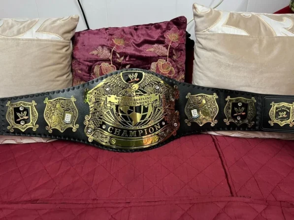 Undisputed world heavyweight championship belt full display wrestling replica adult size brass plates unified title