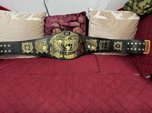 Undisputed world heavyweight championship belt full display wrestling replica adult size brass plates unified title
