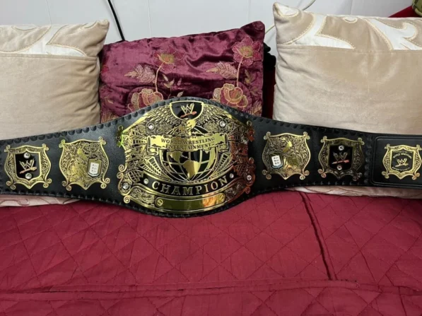 Undisputed world heavyweight championship belt full display wrestling replica adult size brass plates unified title