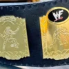 WWF world tag team belt genuine leather strap snap closure 46 inch wrestling championship title replica