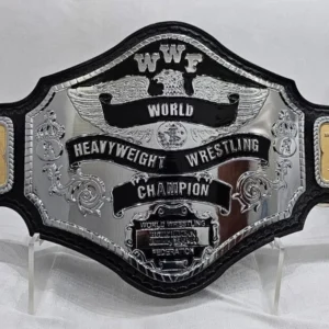 WWF Hulk Hogan 85 championship belt replica with 4mm zinc plates and genuine leather strap