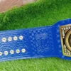 Blue universal championship replica title belt premium cow hide leather strap 53.4 inch length