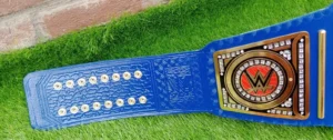 Blue universal championship replica title belt premium cow hide leather strap 53.4 inch length