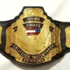 WCW united states championship replica title belt 4mm zinc metal plates gold plating close up detail