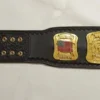 WCW united states championship belt real cowhide hand tooled leather strap 52 inch length snap closure