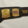 WCW united states championship belt real cowhide hand tooled leather strap 52 inch length snap closure