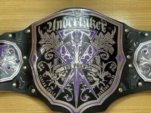 WWE Undertaker Championship Title Belt Replica 2mm Brass Plates Black Leather WWE Wrestling