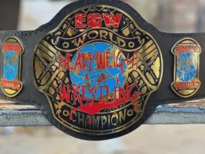 ECW Heavyweight Belt center plate 2mm brass with authentic championship design detail