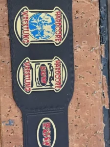 ECW Heavyweight Belt genuine leather strap back view with snap closer fasteners