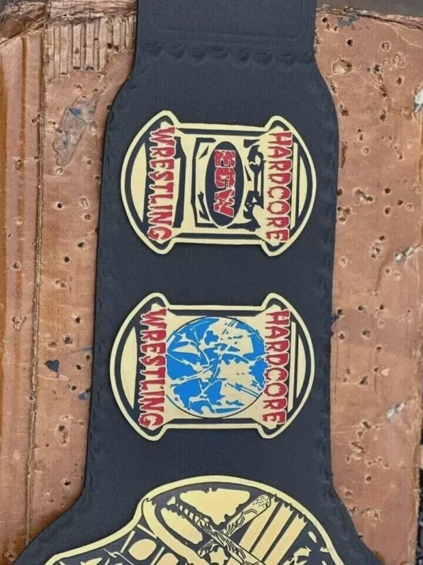 ECW Heavyweight Belt genuine leather strap back view with snap closer fasteners