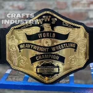 WWF Hulk Hogan Championship Belt 84 WWF replica with 2mm brass plates gold finish