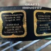 Hulk 84 championship belt side plates 2mm brass with gold finish spinner design