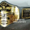 Hulk Hogan WWF Belt side view showing 2mm brass plate thickness and leather strap