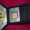 AWA world title belt genuine leather strap snap closure 46 inch wrestling heavyweight championship replica