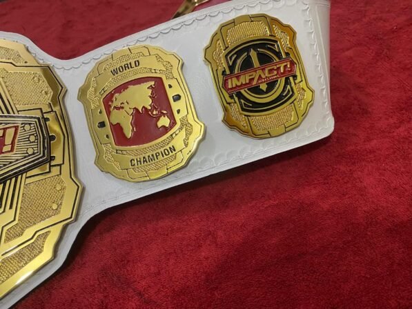 TNA Impact heavyweight championship belt side plates with authentic wrestling design