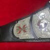 TNA x division championship replica genuine cowhide leather strap hand tooled wrestling title belt buckle