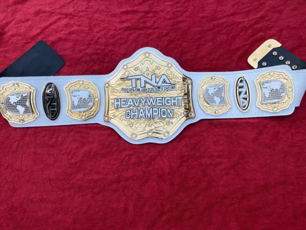 TNA World Heavyweight Championship Belt Gold Full View